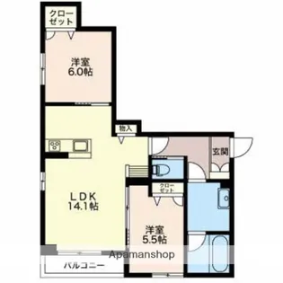 FORENA【101号室】の間取り