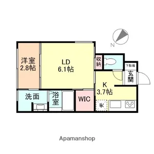 AXTAR【105号室】の間取り
