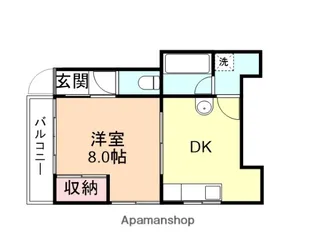 芹川コーポマツイⅠ【202号室】の間取り