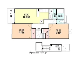 メゾン・アネックス B棟【203号室】の間取り