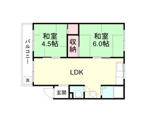 いわせ野ハイツ【105号室】の間取り