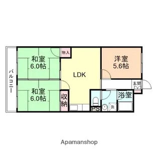 パークキャッスル高岡【505号室】の間取り