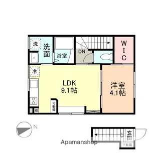 カノン【201号室】の間取り