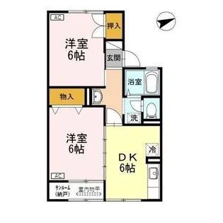 ジュネス中曽根【2階】の間取り