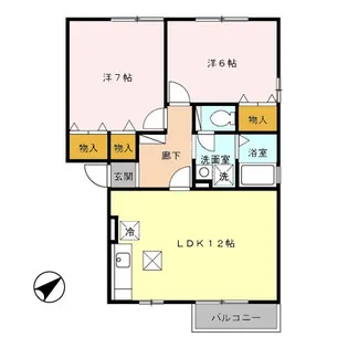 ブライダルハイツ戸出 C【1階】の間取り