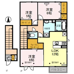 DーROOM 椿【2階】の間取り