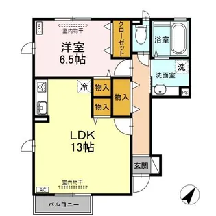 フェイバーLF【1階】の間取り