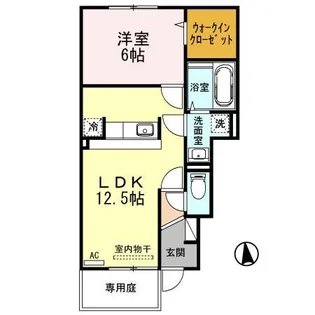 DーROOM アネーロ【1階】の間取り