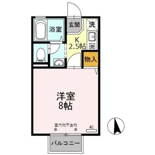 セジュール・ユタカ B棟【2階】の間取り