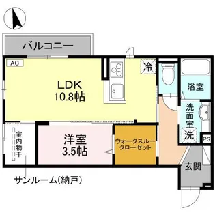 にゅうまごびれっじIV【2階】の間取り