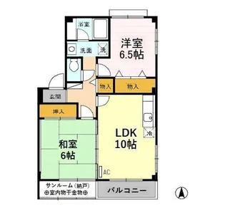 レジデンス横田南【2階】の間取り