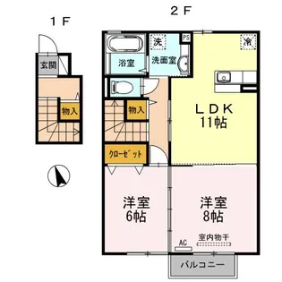 ガーデン ローリエ【2階】の間取り