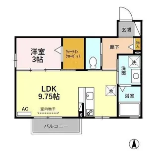 ロイヤルガーデン砺波Ⅱ B【2階】の間取り