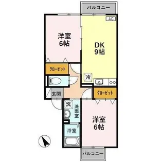 ブライダルハイツ問屋町【1階】の間取り