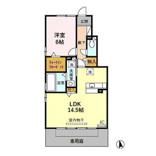 セジュール薫風 B【1階】の間取り
