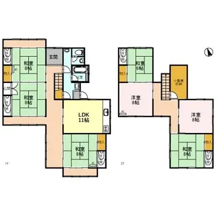 富山県射水市三ケ【一戸建】の間取り