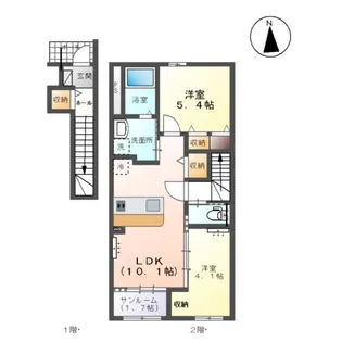 ルーベンス城東【2階】の間取り