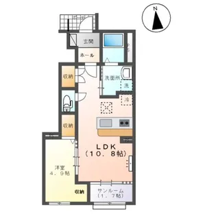 クレスト蓮【1階】の間取り