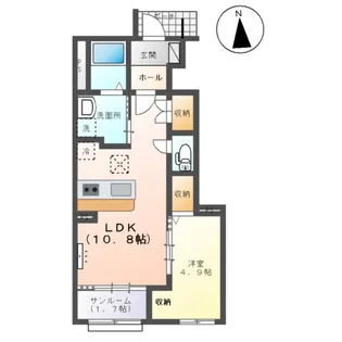 クレスト蓮【1階】の間取り