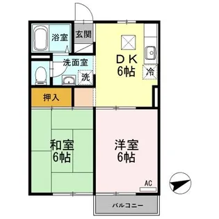 ヴィラ フルール【1階】の間取り