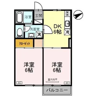 ヴィラ フルール【2階】の間取り