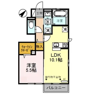 DーROOM城東【1階】の間取り