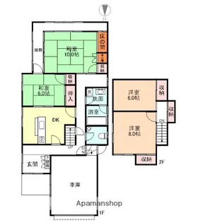 富山県射水市新片町5丁目【一戸建】の間取り