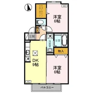 ガーデン花水木【1階】の間取り