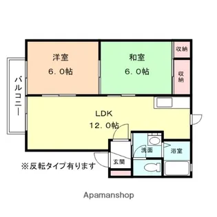 ディアス下牧野A【201号室】の間取り