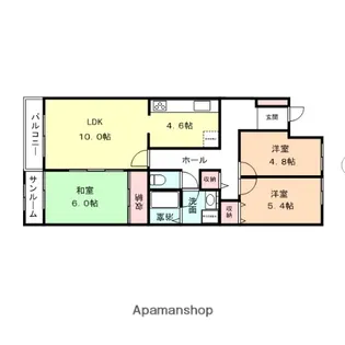 富山県高岡市大野【マンション】の間取り