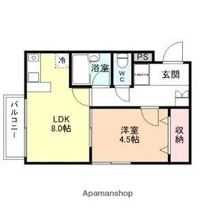 モア・アペックス横田本町【105号室】の間取り