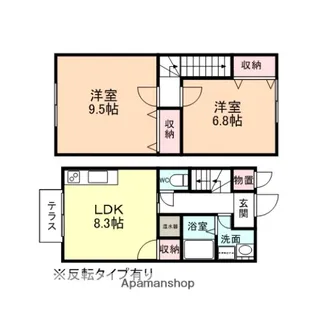 シャンブル・クレールⅢ【10号室】の間取り