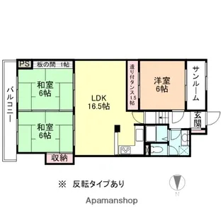 プレジデントステイツ上袋 A棟【202号室】の間取り