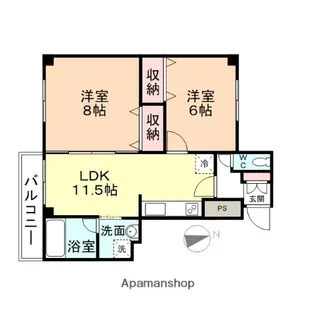 コーポ吉山【4階】の間取り