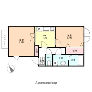ホームズ・インⅡ【2階】の間取り