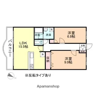 富山県富山市才覚寺【マンション】の間取り