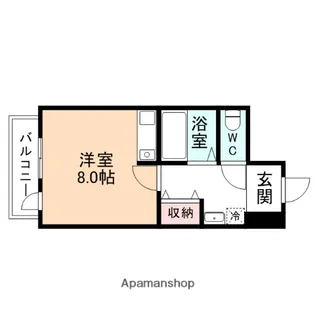リブ諏訪川原【206号室】の間取り