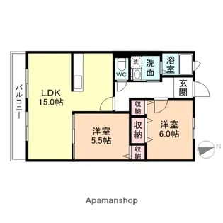 ハートフルタウン桜【1階】の間取り