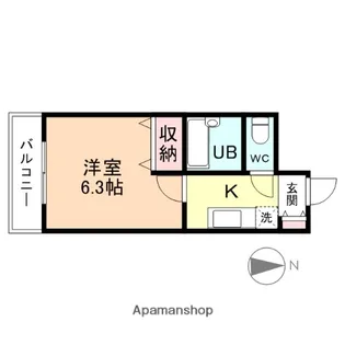メゾン安野屋【2階】の間取り