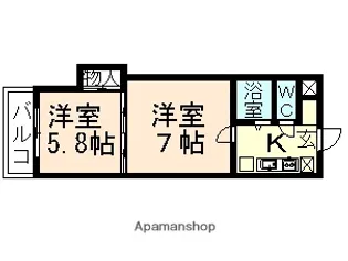 ジョイナス西新庄【4階】の間取り