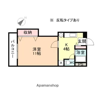 クロスシャローズTOA【3階】の間取り