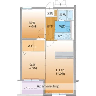 ハートフル クレア【1階】の間取り