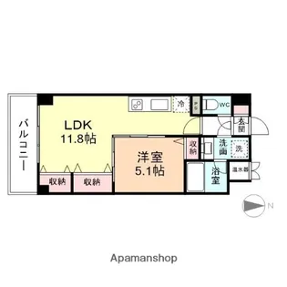 プレステージ富山【5階】の間取り