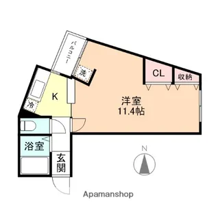 レアリゼ花見橋【4階】の間取り