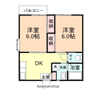コーポあすみ【1階】の間取り