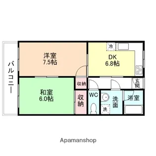 エスポワール桜井【202号室】の間取り