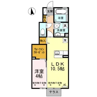 サンシャイン上冨居【1階】の間取り