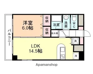 ファースト・レーベン新富町【7階】の間取り