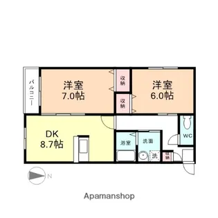 ドリーム・イースト B棟【1階】の間取り