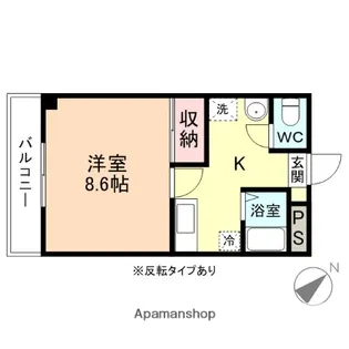 グランピエス【205号室】の間取り